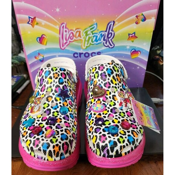Crocs Lisa Frank Mega Crush Clogs Womens Size 10 New In Box 90s Colorful - Picture 2 of 12